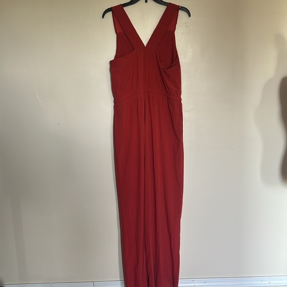 Athleta Savannah "Red Clay" Jumpsuit with Wide-Leg and Adjustable Waist Size 8 - Picture 9 of 11